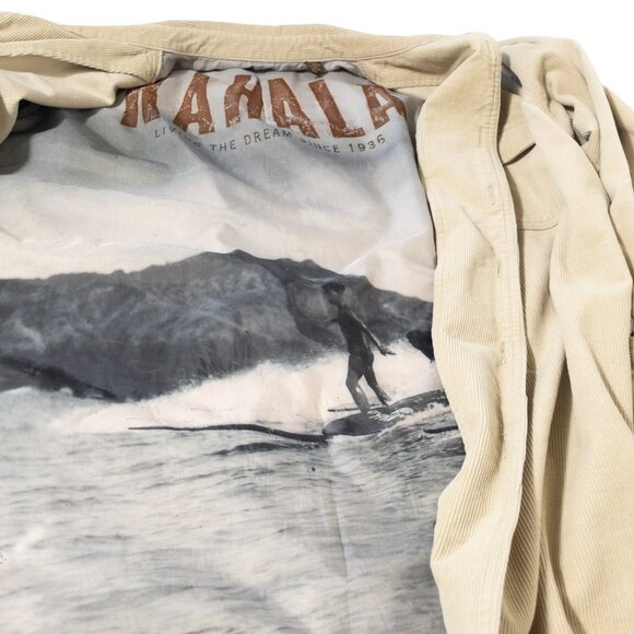 Kahala Tan Corduroy Shirt Jacket 2XL Mens Cotton Blend Button Down Long Sleeve - Picture 10 of 12